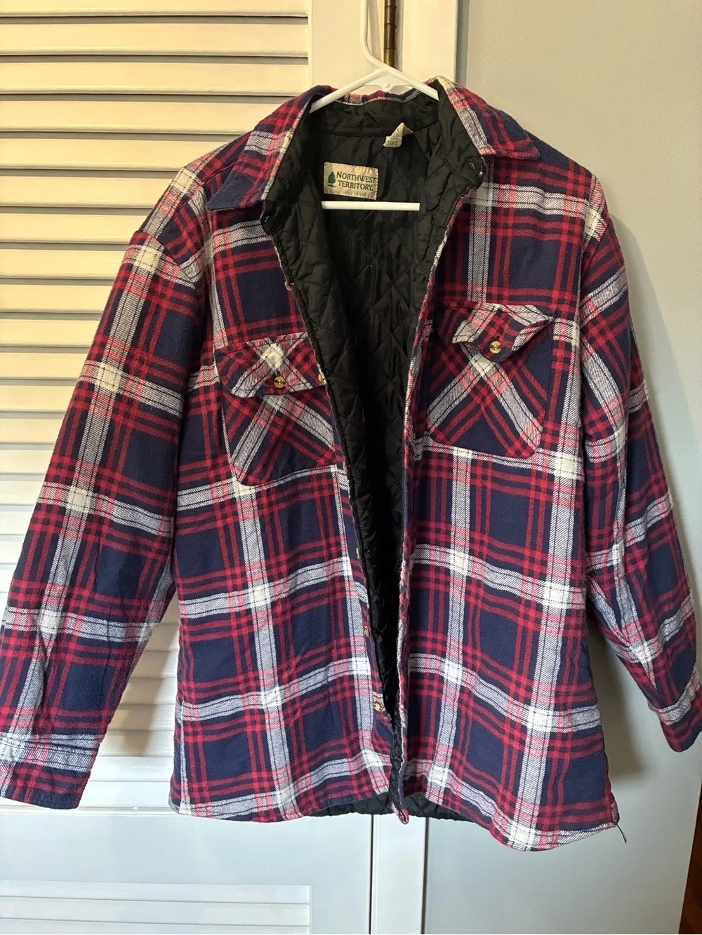 90s Vintage Northwest Territory Plaid Quilted Jacket Shirt
